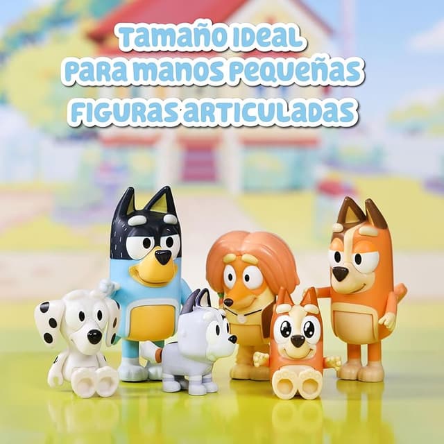 Detalle 1 de Famosa Bluey BLY49000 — Pack 8 figuras 6 cm