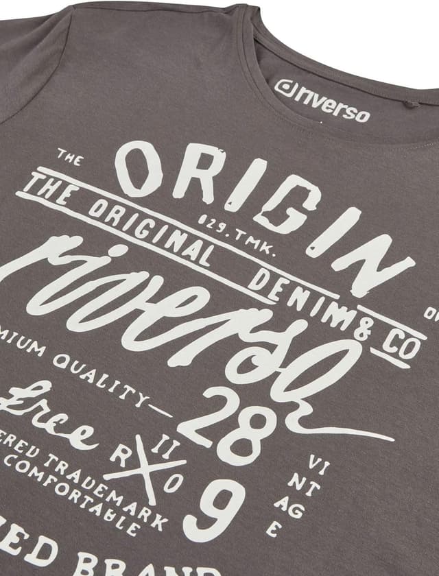 Thumbnail 6 de Riverso Herren T-Shirt Regular Fit 4er-Set (RIVLeon), Rundhals Kurzarm aus Baumwolle