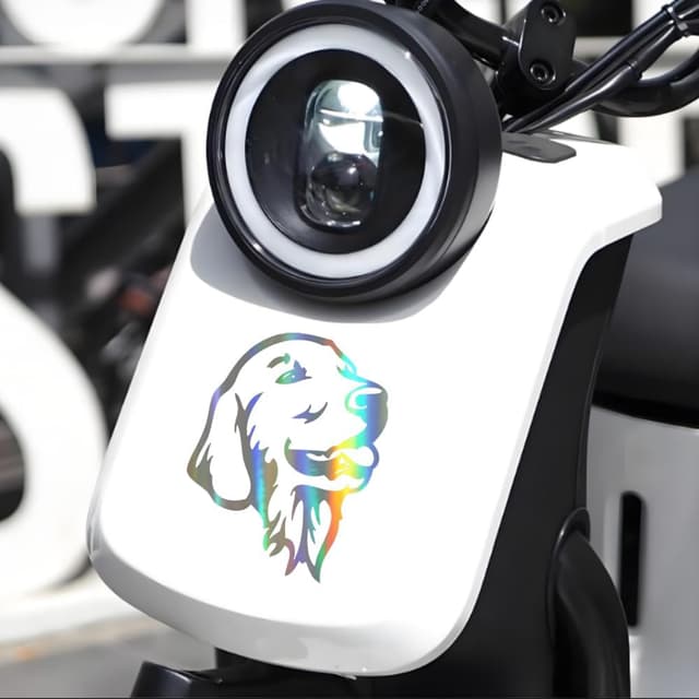 Thumbnail 4 de TIZIKJ Holografischer Golden Retriever Aufkleber 18 cm