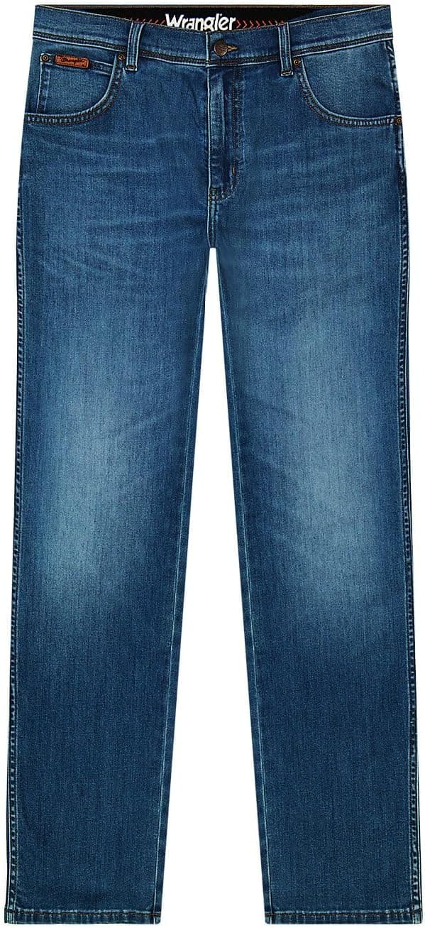Detalle de Wrangler Texas Jeans Verdant Tone en coton avec stretch moyen (36W x 30L) pour homme