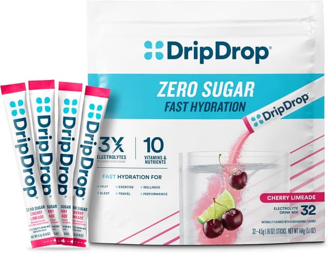 Imagen de DripDrop Zero Cherry Limeade 32 Sticks 🍹 en OfertitasTOP