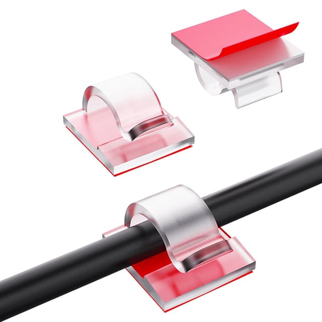 Detalle de BillyBath Kabelclips 60 Stück transparent