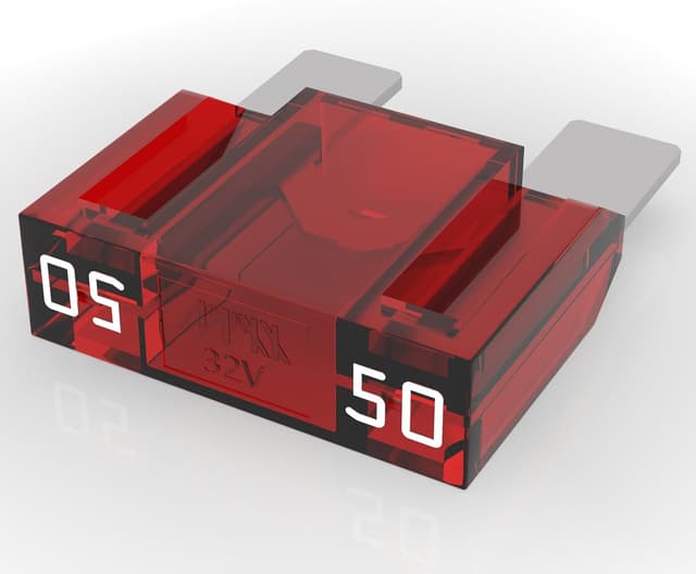 Detalle 2 de AUPROTEC Fusibile Maxi 50A rosso (lamellare) fino a 32 V/DC, 1 pezzo