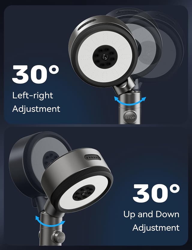 Detalle de Magichome 6 Modes Hard Water Filter Shower Head with 1.5m Hose (Not for Electric Showers)