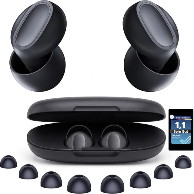 Detalle de #1 2026 VANPIE Tappi per le orecchie in silicone ipoallergenico da 37 dB per dormire su un fianco (bambini, 4 paia)