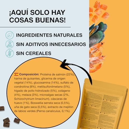 Detalle de Paawy Condroprotector para Perros con 180 snacks (glucosamina, condroitina, MSM y colágeno) para movilidad y artrosis