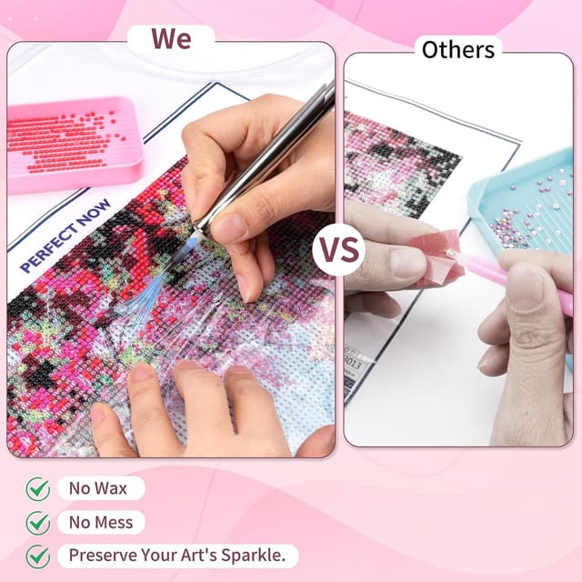Detalle 2 de JelyArt Vacuum Diamond Painting Pen (Electric, dual-user) with 0–100 suction and wax-free accessories
