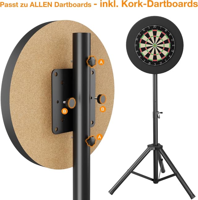 Thumbnail 4 de Sealong Heavy Duty Dartständer für Dartscheibe, höhenverstellbar 106–200 cm