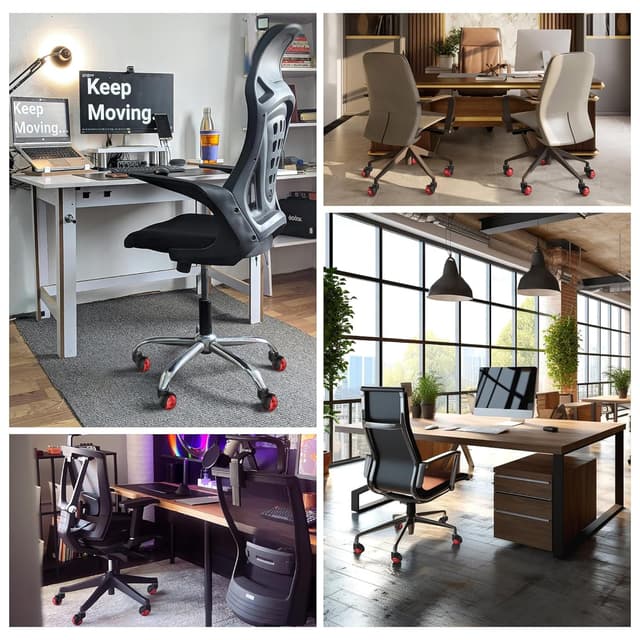 Detalle 2 de WEWILL Kugel Bürostuhl Rollen 11×22 mm (5er Set) – 360° Allrichtungsrollen, leise & leichtgängig