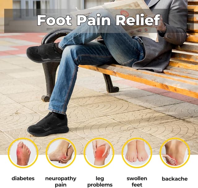 Thumbnail 6 de FitVille Rebound Core V10 extra wide trainers for men with easy flap closure