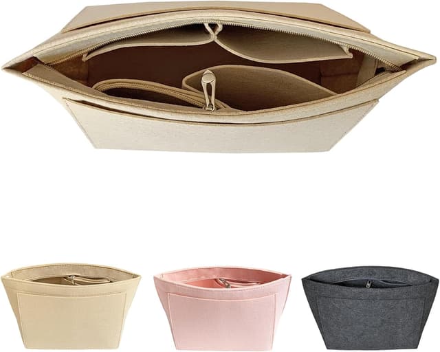 Detalle de DongMaple Filz Taschenorganizer Beige L