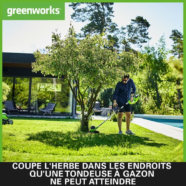Detalle 2 de Greenworks Coupe-bordure sans fil 30 cm