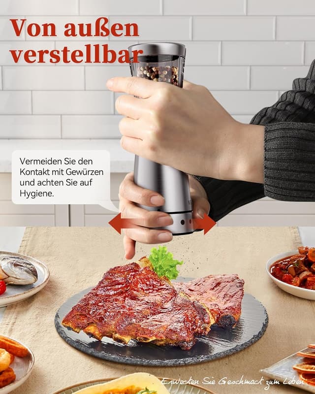 Thumbnail 5 de Elektrische Gewürzmühlen 2er Set 4,5 oz 🧂