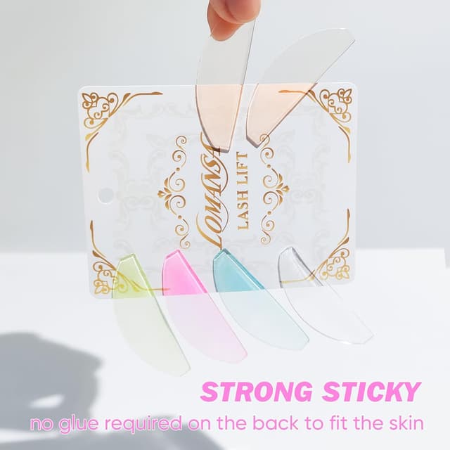 Detalle de Lomansa Lash Lift Shields – pads pour étape de perm n°1 (ultra fins, collants), rose