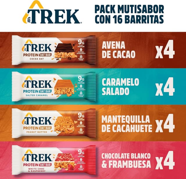 Thumbnail 2 de TREK Barritas Proteicas de Avena Multisabor 🌱 800g