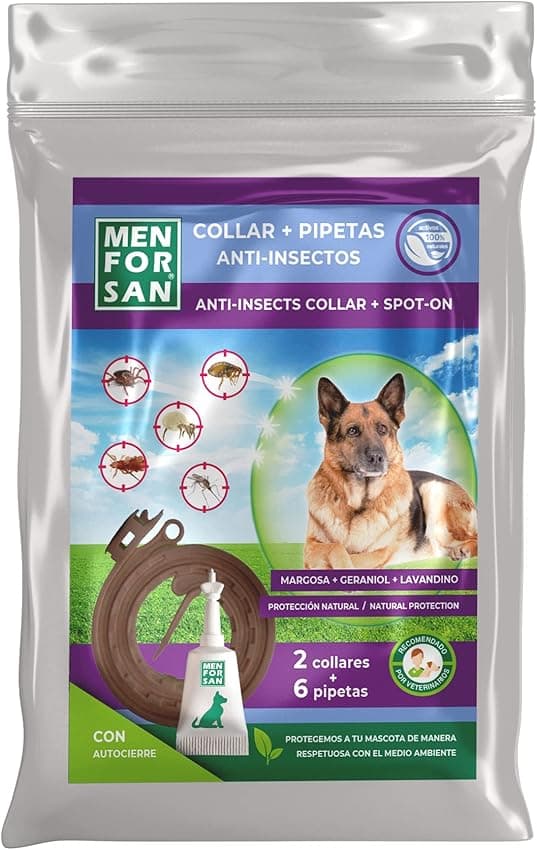 Imagen de MENFORSAN Pack Mix collares y pipetas para perros, 2 collares en OfertitasTOP