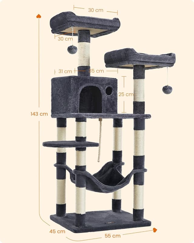 Thumbnail 6 de Feandrea PCT15GYZV1 Tiragraffi per Gatti 143 cm