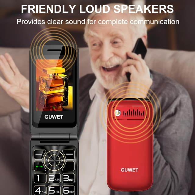 Thumbnail 6 de Guwet 2G Big Button Flip Phone