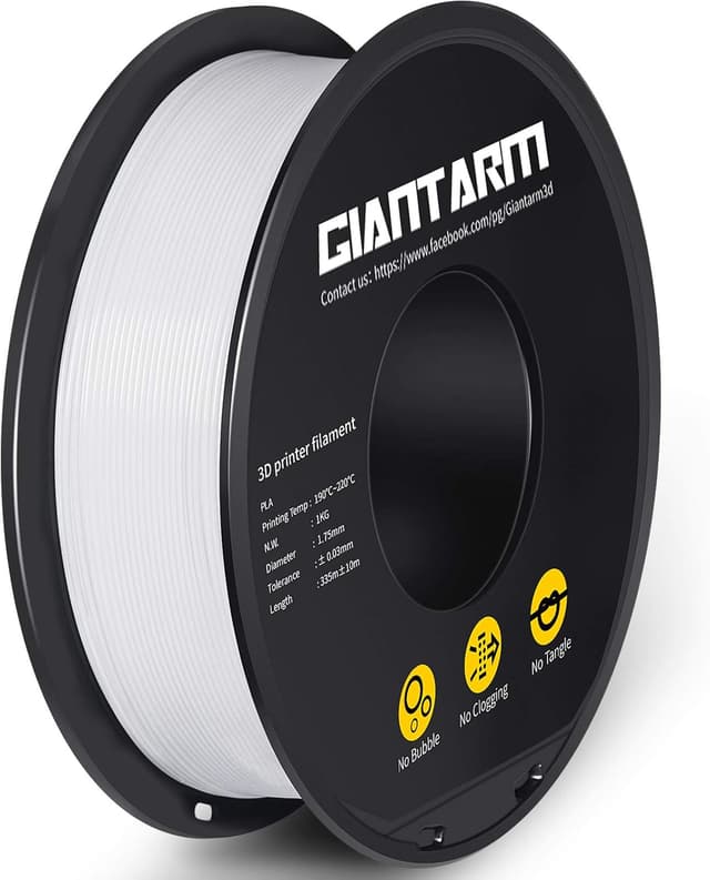 Thumbnail 6 de GIANTARM PLA Filament 1,75 mm (weiß) auf 1-kg Spule – für sauberes, präzises Drucken