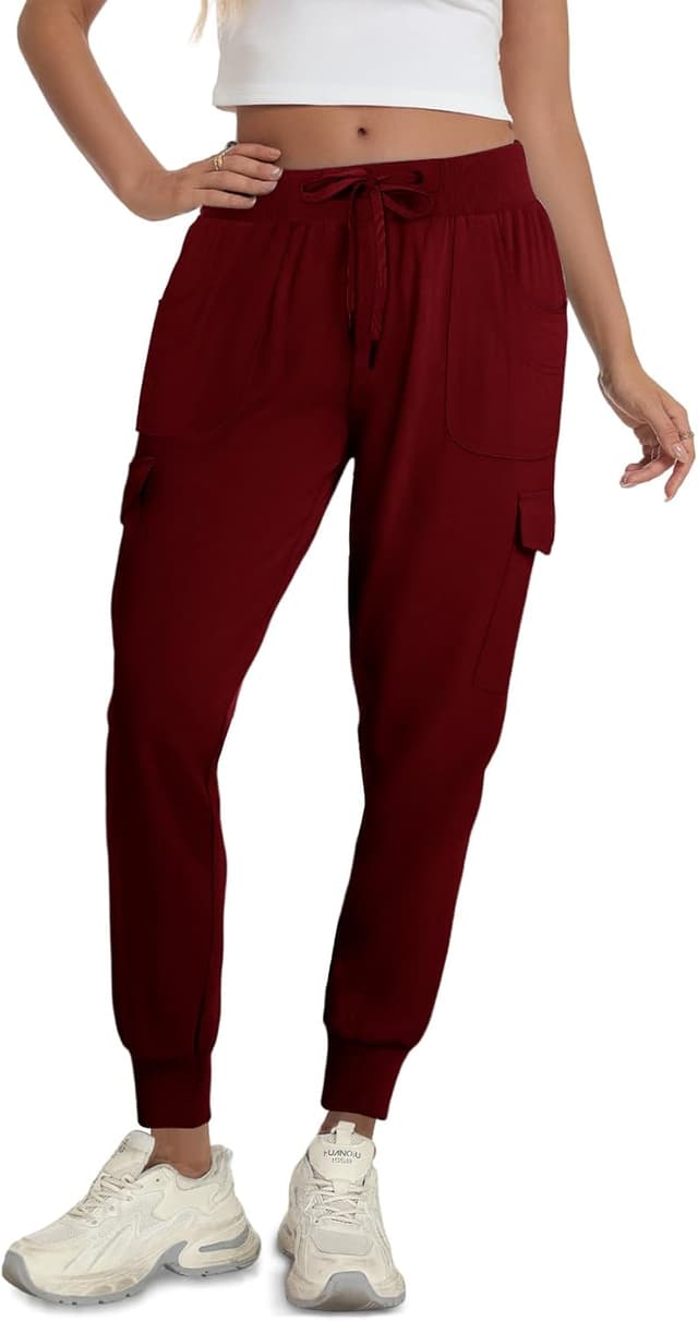 Detalle 2 de KISSMODA Women’s lightweight hiking cargo joggers (quick-dry, elastic waist)