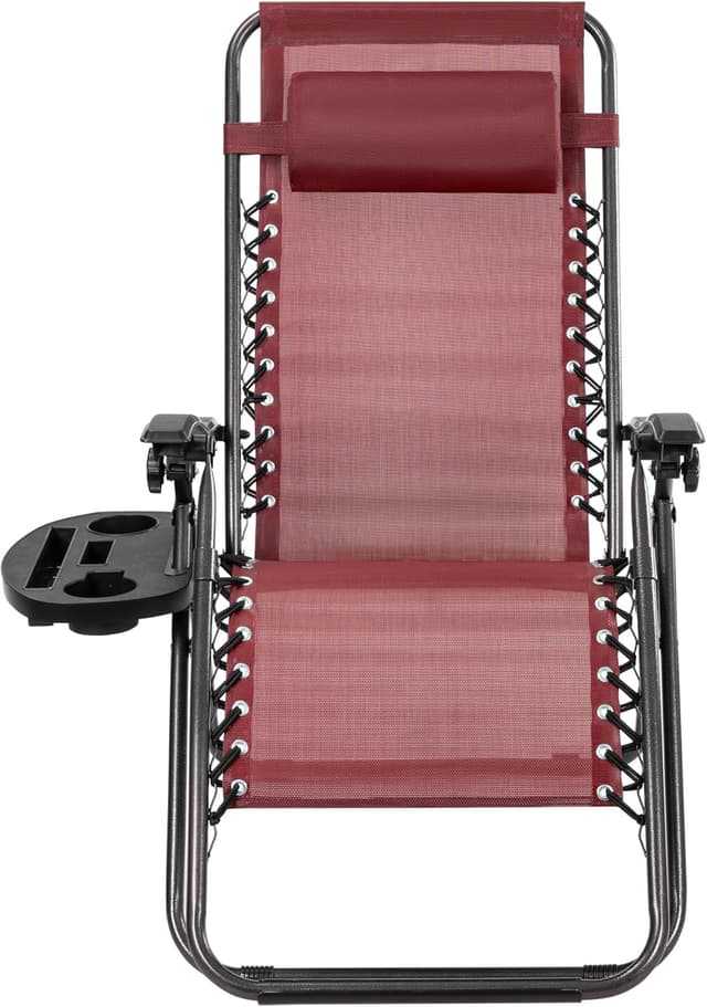 Detalle 2 de T-LoVendo Pack 2 Tumbonas Gravedad Zero BORGOÑA