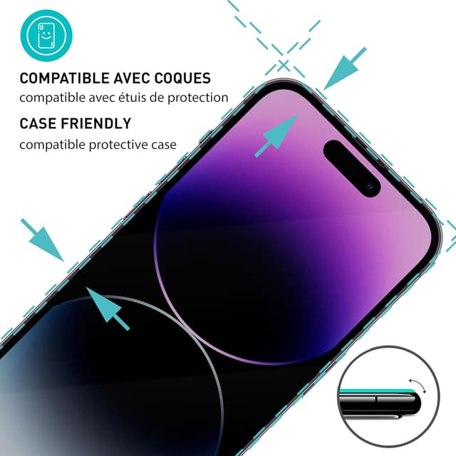 Detalle 2 de smartect Verre Trempé Privacy iPhone 14 Pro Max