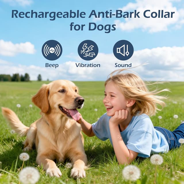 Detalle de Adjustable anti bark collar with vibration
