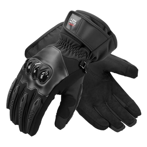 Detalle de KEMIMOTO Guanti moto invernali antivento con touchscreen