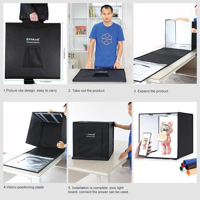 Thumbnail 6 de PULUZ Fotobox 60 x 60 cm für Produktfotos