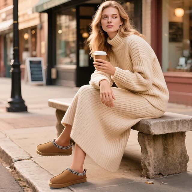 Detalle 2 de bebealy Genuine Suede Slippers 2026