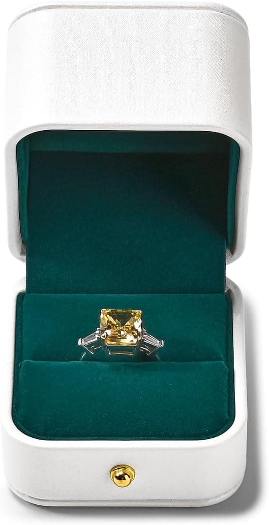 Detalle 2 de Papten Caja de Regalo de Cuero Verde y Blanco