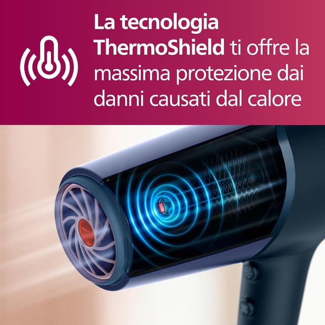 Detalle de Philips Asciugacapelli Serie 5000 BHD510/20 con ThermoShield e tecnologia agli ioni