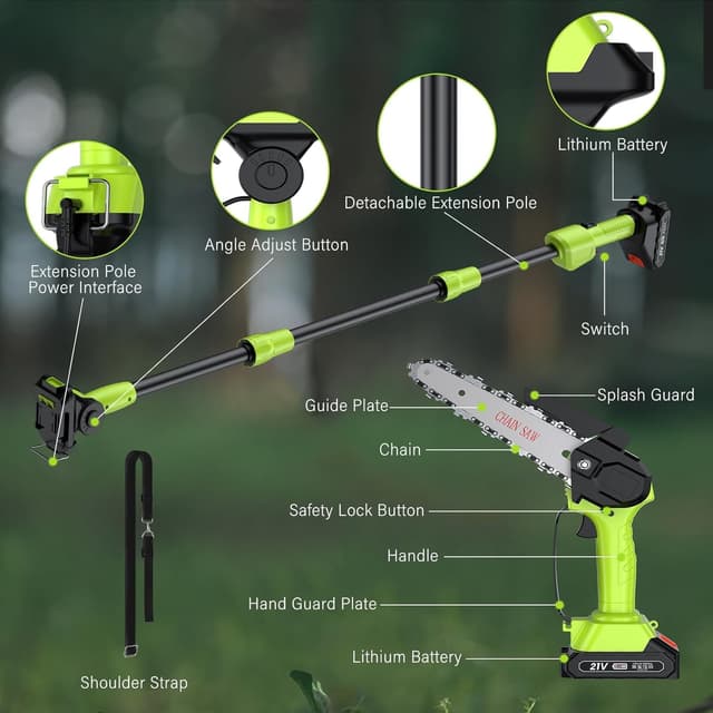 Thumbnail 5 de Cordless Pole Saw 12.47Ft 2-in-1