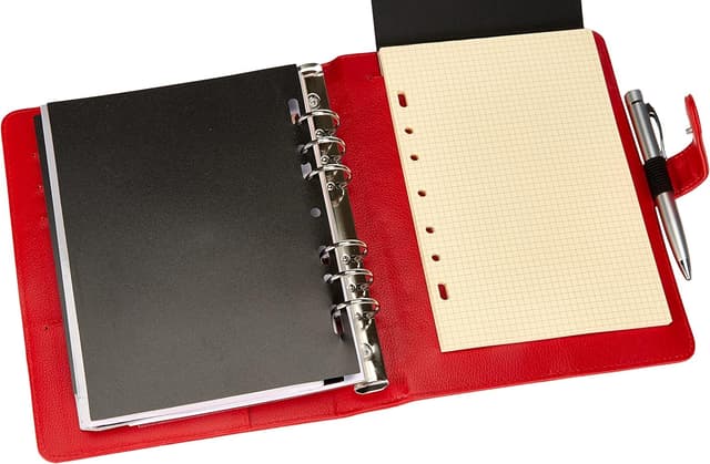 Detalle de Exacompta Exatime 21 82555E : organisateur semaine sur 2 pages (19 x 23 cm) rouge