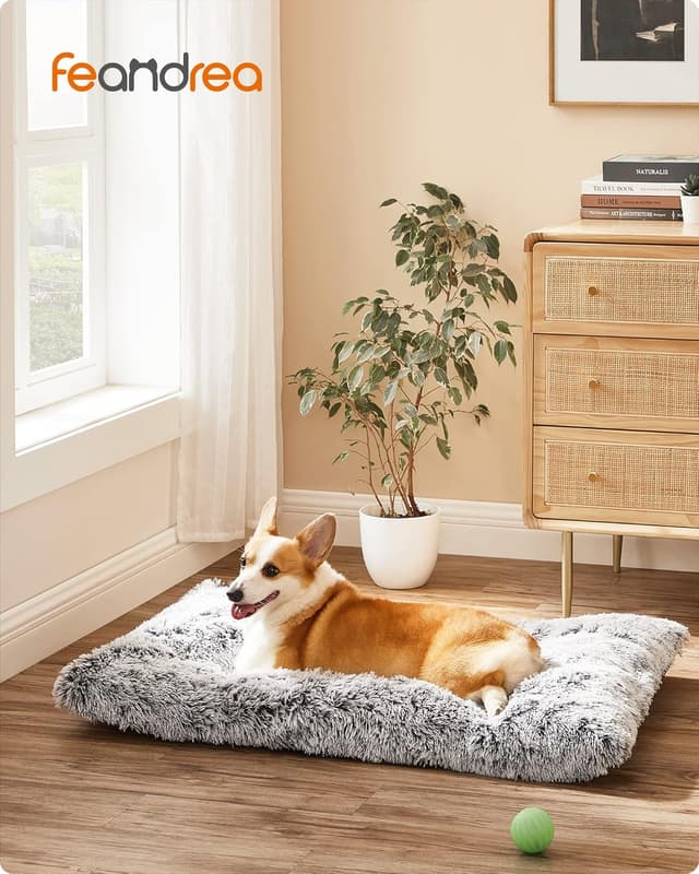 Detalle 2 de Feandrea Large Dog Bed 95 x 60 cm — Fluffy crate mat