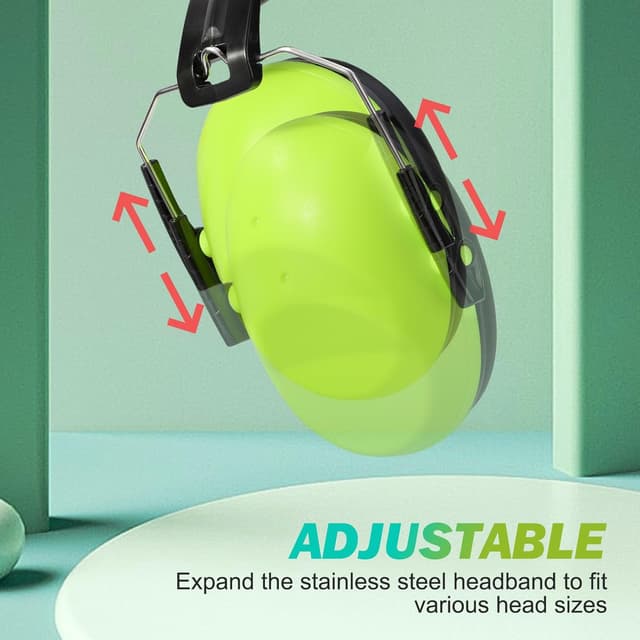 Detalle de Kriogor 2 Pack Kids Ear Defenders (Green & Mint) with 26dB SNR Noise Reduction