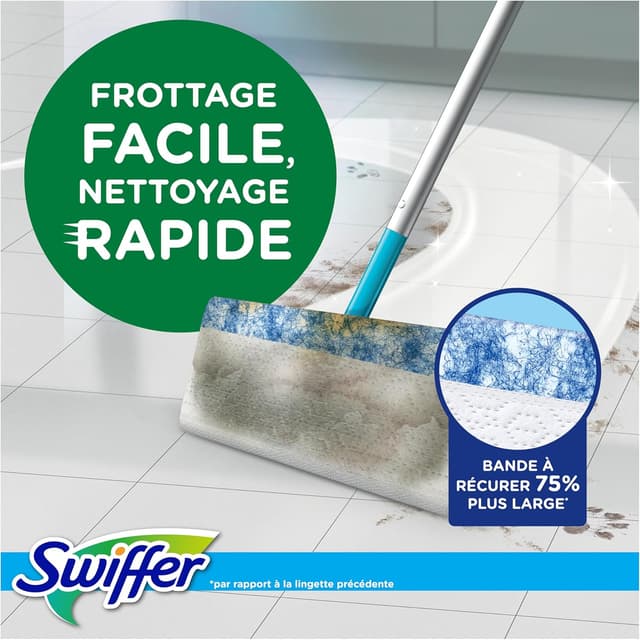 Thumbnail 4 de Swiffer Balai Lingettes Parquet 1 kit đ§č