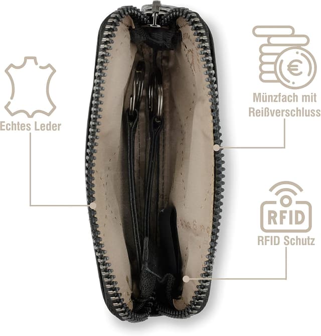 Thumbnail 3 de bugatti Bella portachiavi in vera pelle con RFID 🧷