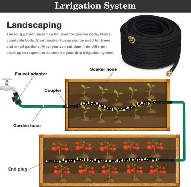 Thumbnail 2 de MHMHM 1/2" Soaker Hose 50FT for Gardens 🌱