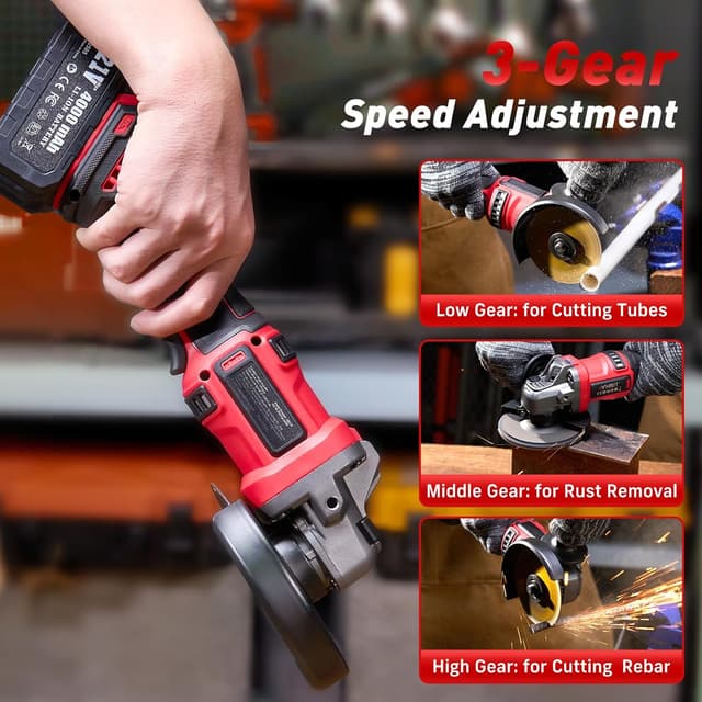 Thumbnail 3 de Avhrit Amoladora angular 125 mm 21V 4,0Ah