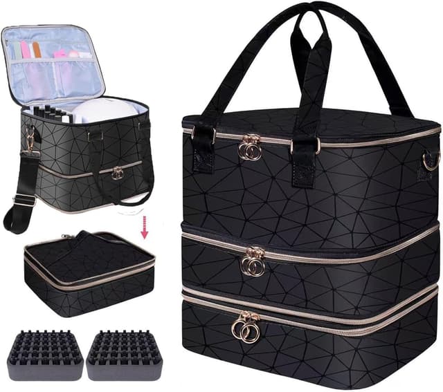 Detalle de Nail Polish Organizer Case 84 Bottles