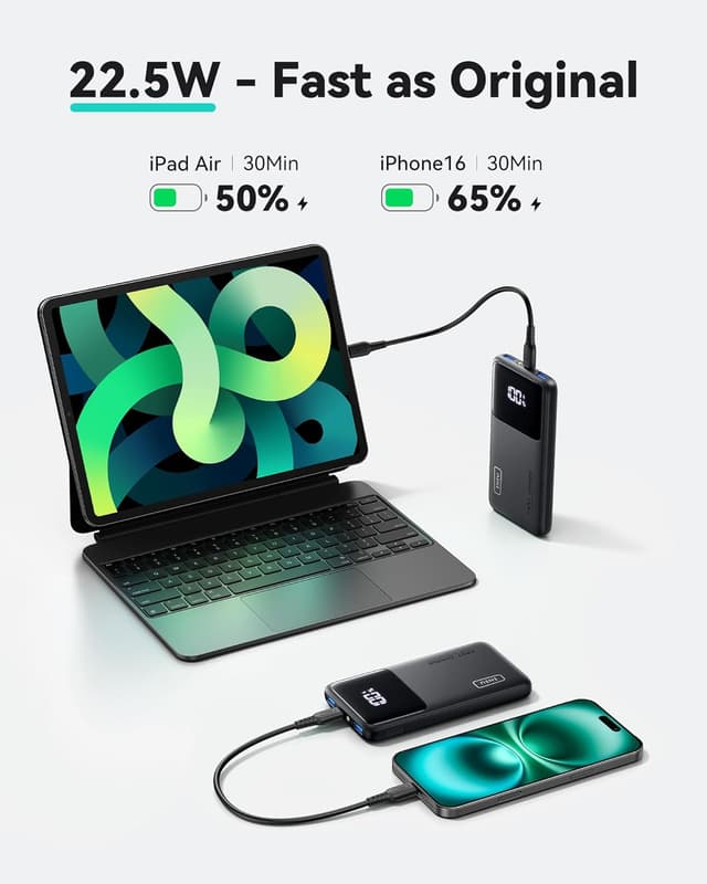 Detalle 2 de INIU Slim 22.5W Power Bank 10000mAh