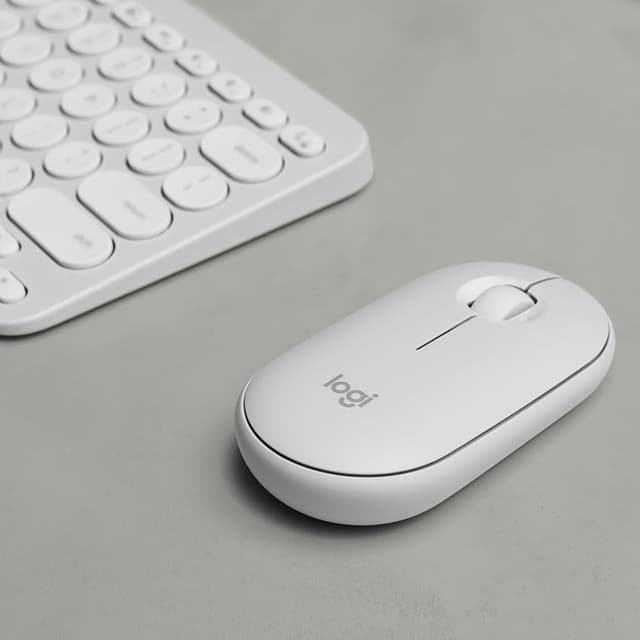 Detalle de Logitech Pebble 2 Combo QWERTY US Internacional, blanco