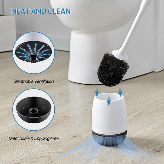 Thumbnail 3 de Toilet Brush Set with Holder Black Head