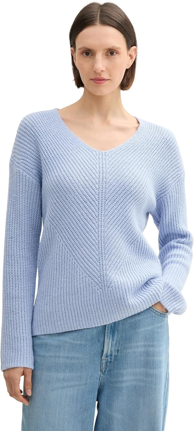Detalle de TOM TAILOR 1042956 pullover donna con scollo a V