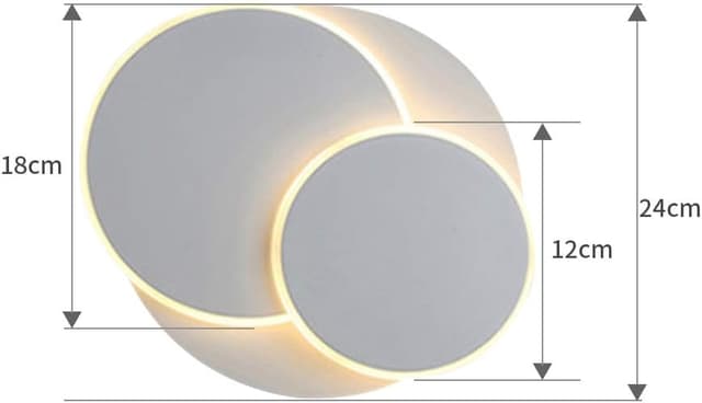 Detalle de DELIPOP Applique da parete interno LED 15W rotonda girevole 350° bianco caldo 3000K