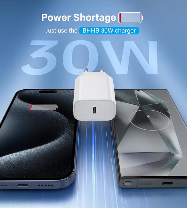 Detalle 2 de 30W Cargador USB C PD3.0 para móviles