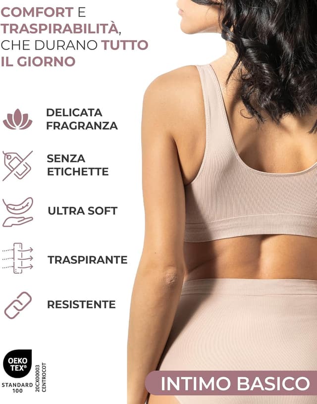 Thumbnail 2 de Risalti Reggiseno Senza Ferretto Spalla Larga 3 pz