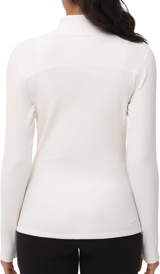 Detalle de THE GYM PEOPLE sous-vêtement thermique à col roulé pour femme en polaire (avec trous pour les pouces)