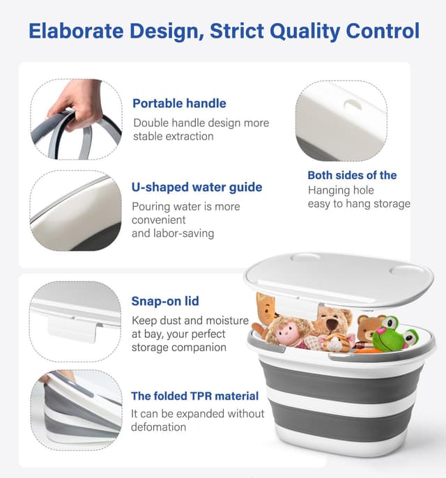 Thumbnail 4 de Lesipee Upgraded16L cubo plegable 4 en 1